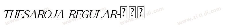TheSaroja Regular字体转换